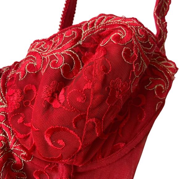 Felina Vintage Lingerie Set - Bustier Panty & Garter Belt 34C Small - Picture 2 of 15